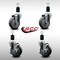 Service Caster 4'' SS Thermoplastic Rubber Wheel Swivel 1-1/2'' Expanding Stem Caster Set 2 Brakes, 4PK SCC-SSEX20S414-TPRB-2-TLB-2-112 - alternate 2